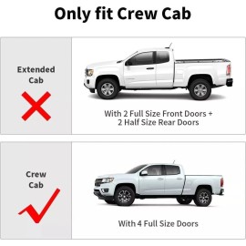 top-automall TPE Alfombrillas para todo tipo de clima para Chevy Colorado Crew Cab 2015-2022