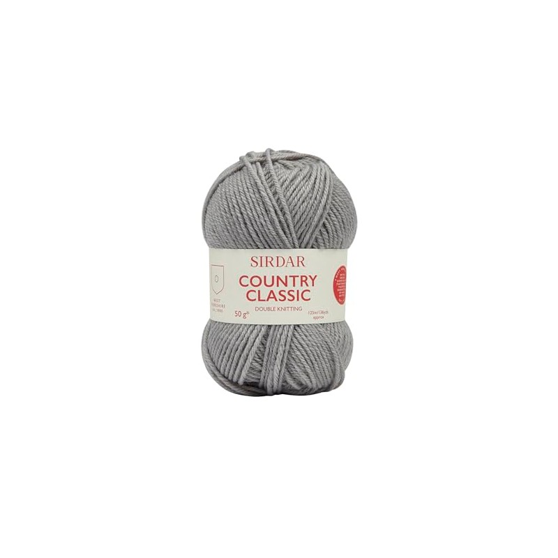 Sirdar Country Classic DK Double Knitting, Silver Grey (872), 50g