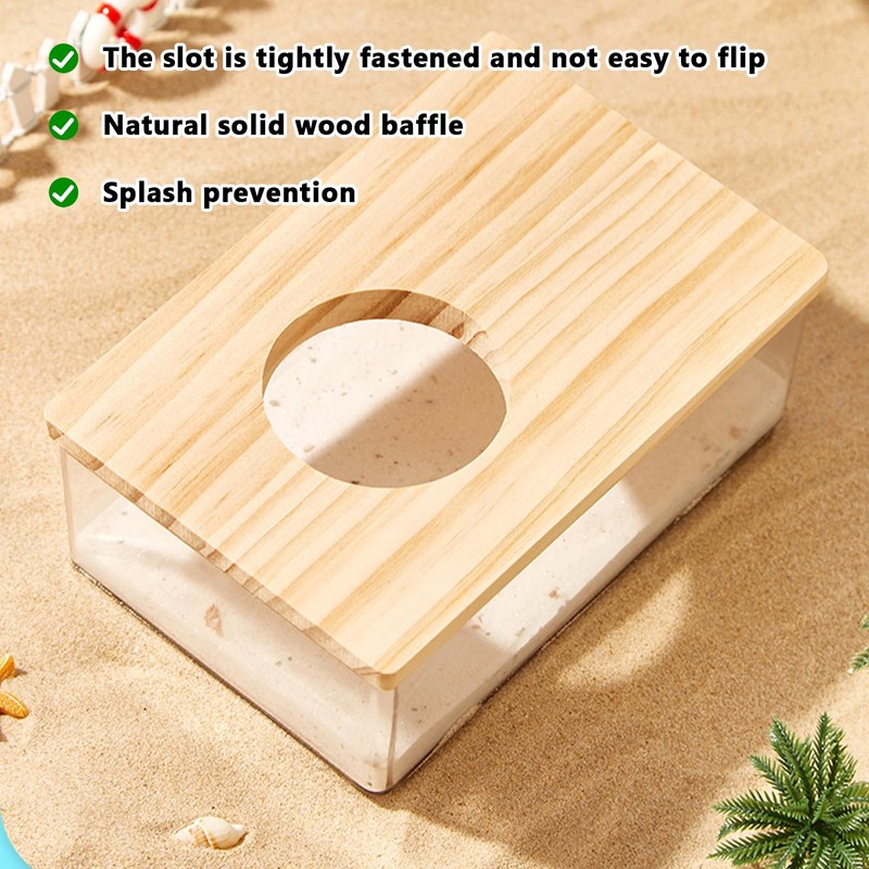 BORDEAG Hamster Bathroom, Hamster Sand Bath Box, Hamster Toilet Sand