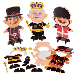 Baker Ross CN131 Royal Photo Frame Kits - Pack of 5, British Royalty Craft Kits for Kids