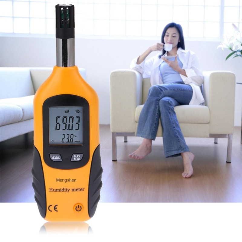 Digital Psychrometer - Handheld Temperature and Humidity Meter Gauge with