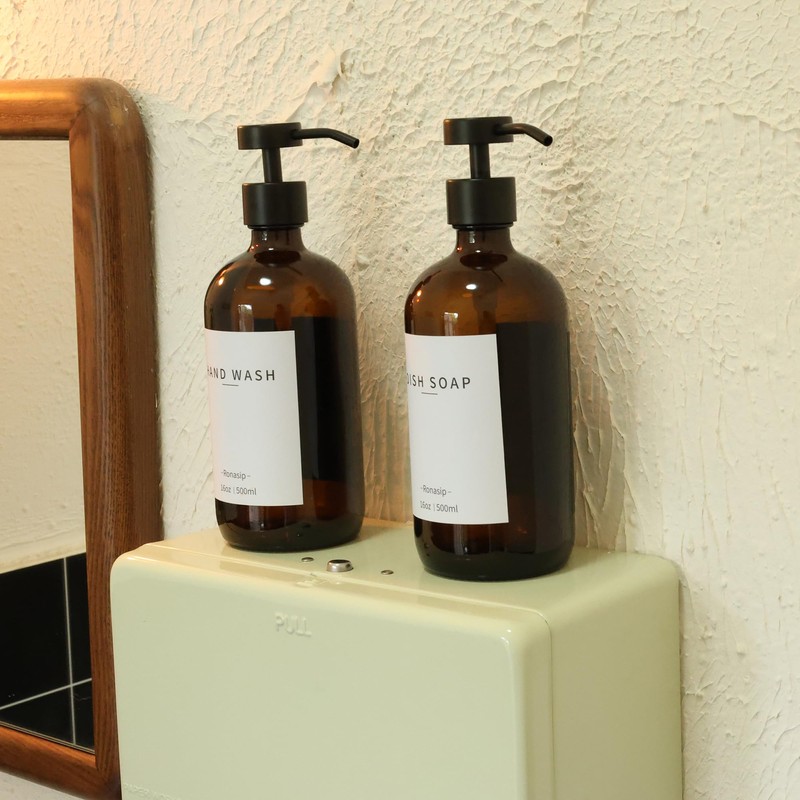 Ronasip Set of 5 Kitchen Soap Dispenser Set 16 Oz