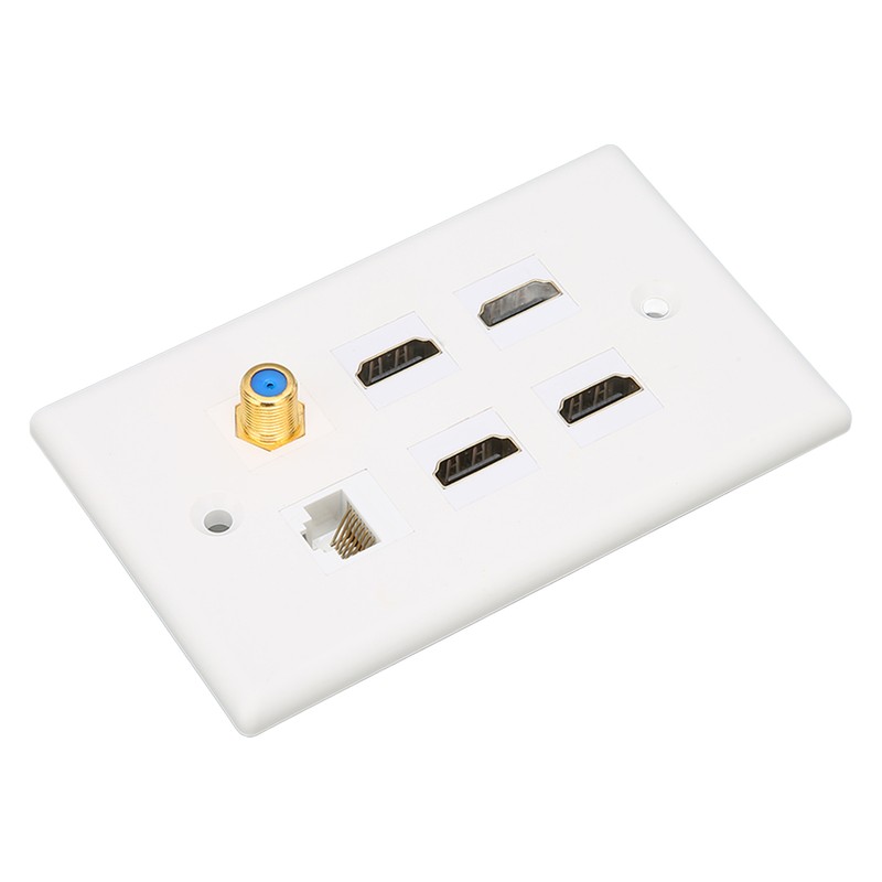 Wall Plate 6 Ports HD Multimedia Interface CAT6 TV F