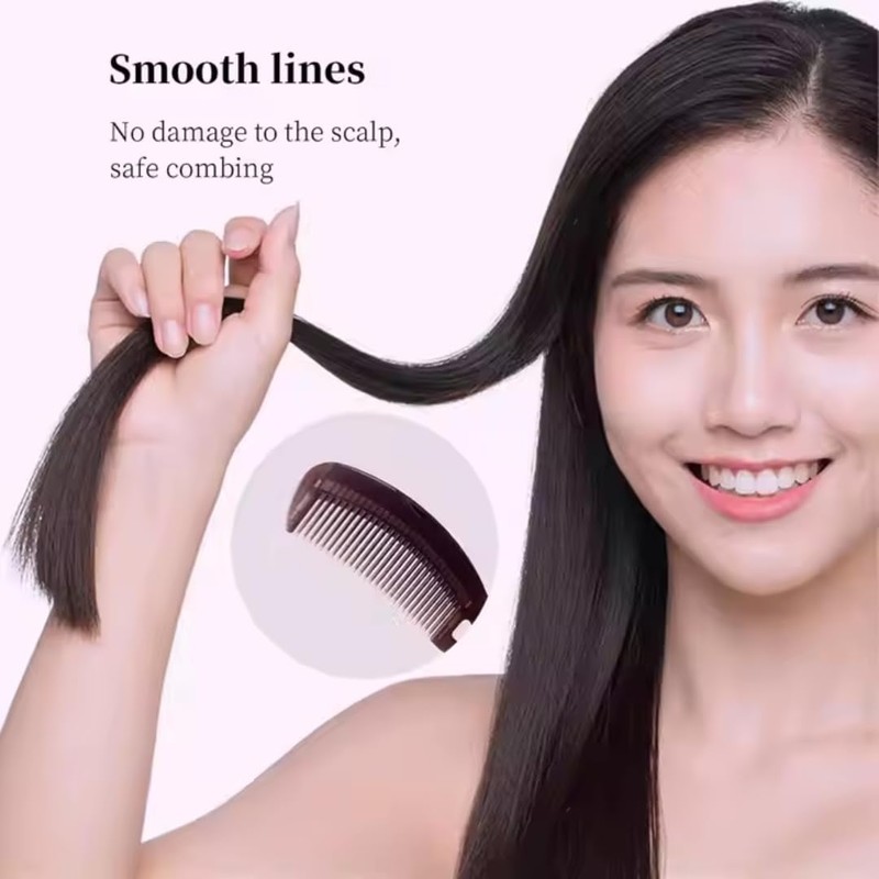 Dandruff Comb & Lice Comb with Handle - Hollow Tooth