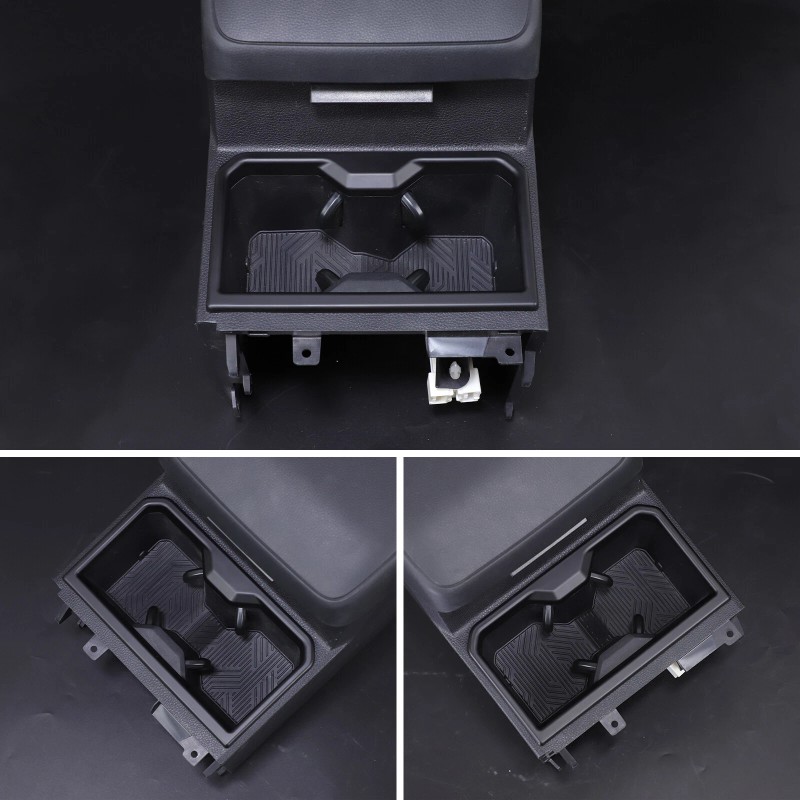 car-king888 ABS Matt Black Front Beverage Cup Holder Frame Trim