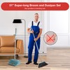 Tiumso Upgrade Broom and Dustpan Set, Broom with Dustpan Combo