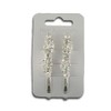 Arranview Jewellery 2 x 6cm hair clips silver plated with