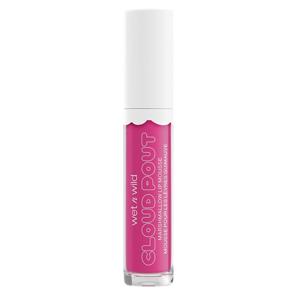 Wet n Wild Cloud Pout Lip Mousse Cream Lipstick Pink, Candy Wasted, Marshmallow, 0.1 Ounce