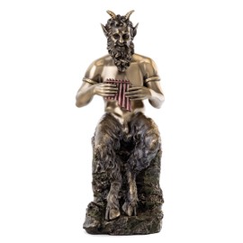 Top Collection Pan the Faun Statue-Greek Mythology God of Wild Nature Sculpture in Premium Cold Cast Bronze- 9.5-Inch Collection Figurine