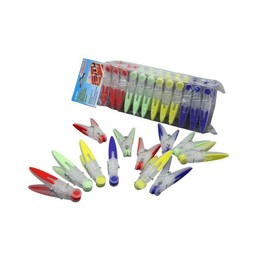 Bürstenmann Clothes Pegs with Soft Grip, Multi-Colour, 5 x 9 x 27 cm