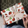 Strawberry Wrapping Paper for Girls Kids Boys, Cute Flowers Sweet