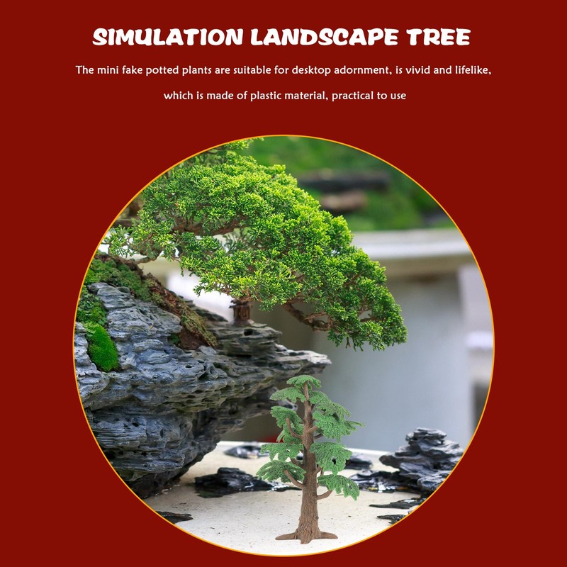 Toyvian Tree Model Fake Miniature Trees Train Railways Architecture Landscape