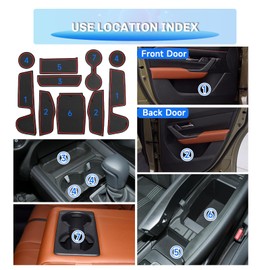 SXCY for 2023 2024 2025 CX-50 Accessories Cup Holder Inserts Liner 2024 2025 CX-50 Door Slot Mats for Mazda CX50 Accessories 2025 CX50 Center Console Liners Anti-Dust Waterproof Mat(Red)