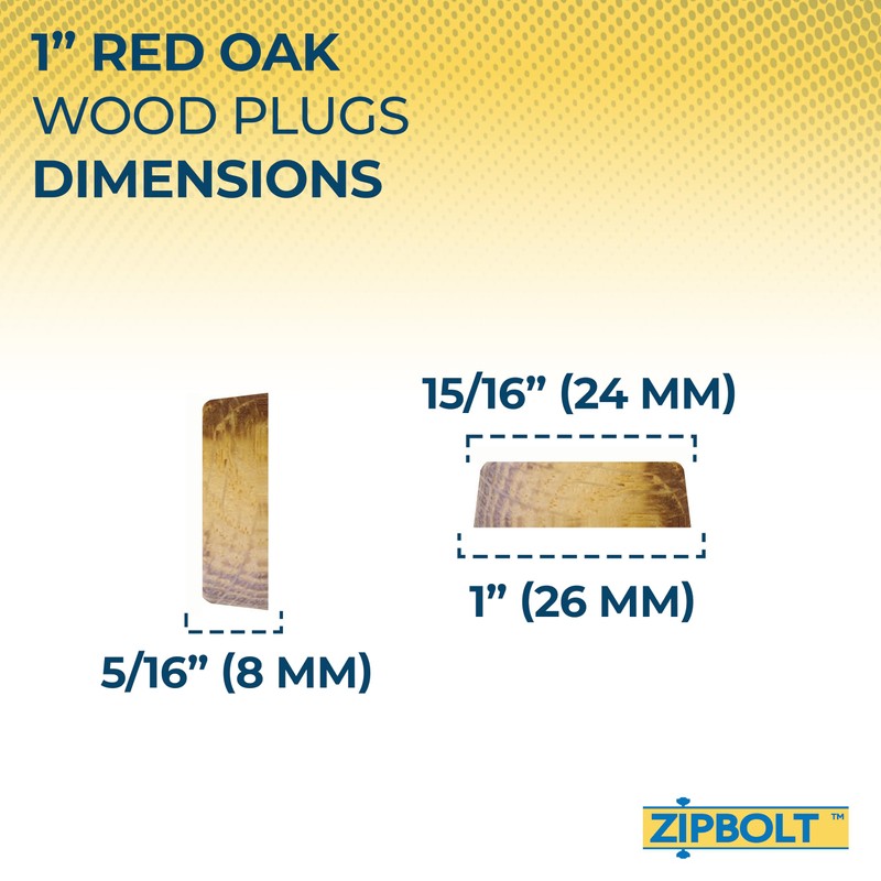 Zipbolt Handrail Fastener Accessory Red Oak Wood Plugs 10 Pack