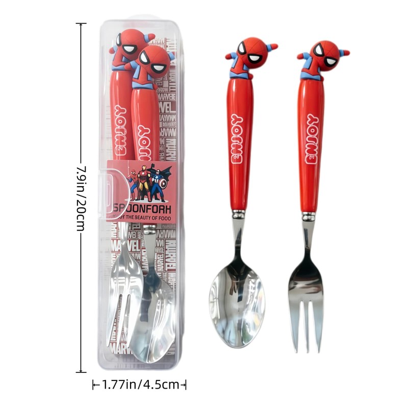 2 Pcs Cute Spider Utensils Set, Novelty Flatware with Cute