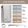 LED Modern Bathroom Light Fixtures Over Mirror, 5-Light Brushed Nickel