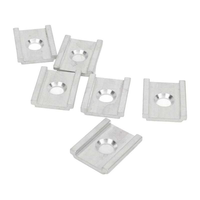6PCS Aluminum Kayak Adapter Anodized Tight Connection Track Adapter Plates