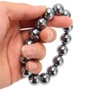 14mm Terahertz Stone Bracelet Promote Circulation Round Beads Chian Bracelet