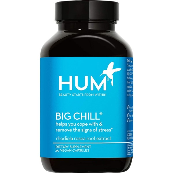 HUM Big Chill - Calming Supplement with Rhodiola Rosea for Stress & Mood Support - Balances Adrenal Health for Improved Stress Response (30-Day Supply)