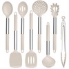 TeamFar Kitchen Utensils Set of 8, Silicone Utensils Kitchen Tools