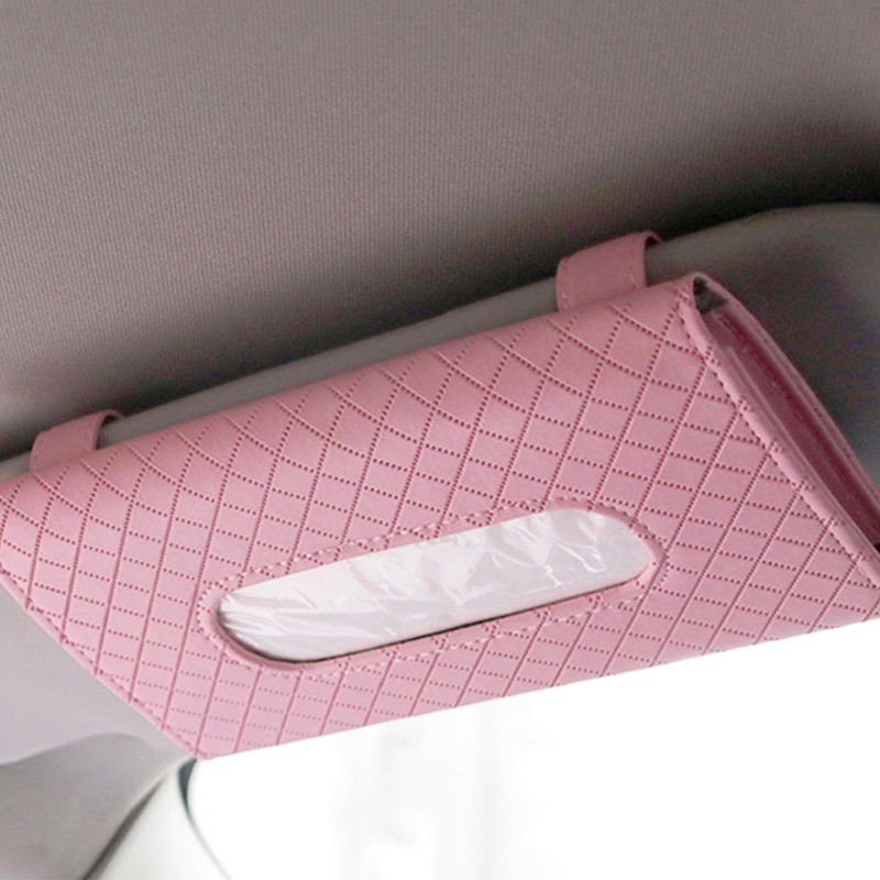 Car Tissue Holder, Car Visor Tissue Holder, PU Leather Car