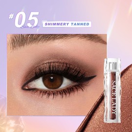 SACE LADY Liquid Eyeshadow, Lasting Pigmented Waterproof Eye Glitter Makeup Cream, Metallic Smooth Eye Shadow Eyeliner Cosmetics, 0.12Fl Oz (#05)