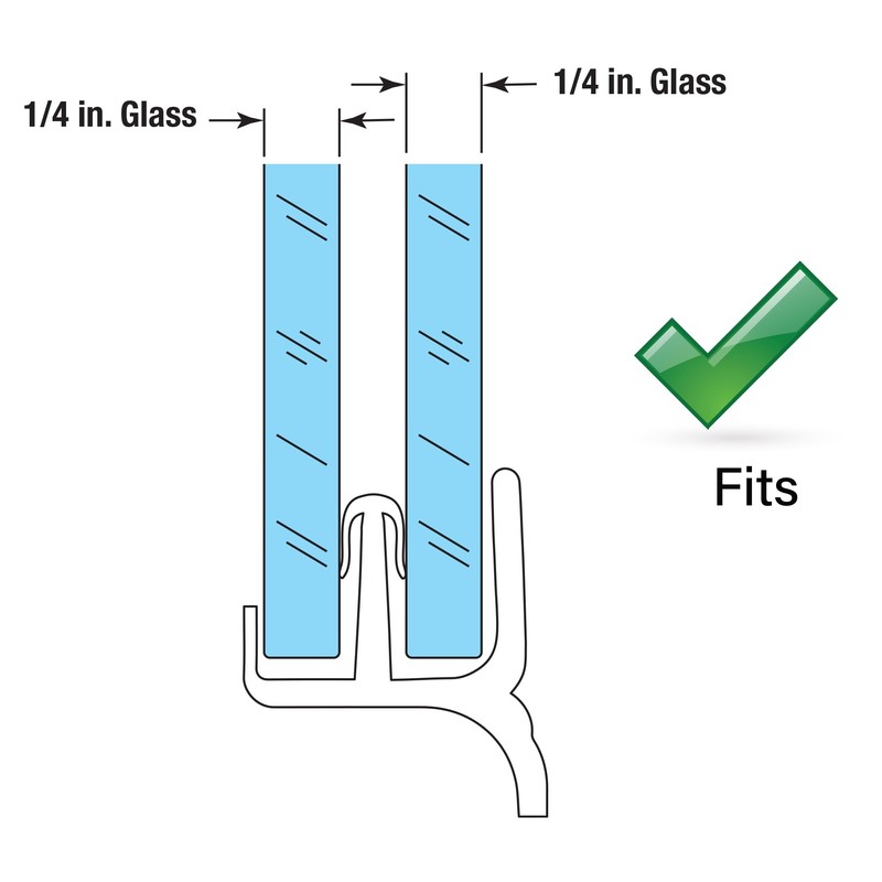 Prime-Line M 6144 Tub Enclosure Bottom Guide, Workright Products, Clear