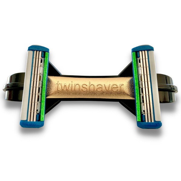 twinshaver head + body for men and women, bald razor, body razor, head razor and blades, 80% time saving without arm fatigue