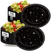 50 Pcs Stars Galaxy Space Birthday Party Oval Paper Plates