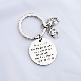 ENSIANTH Drama Keychain Theater Gifts Comedy Tragedy Masks Keychain Drama Graduation Gifts for Drama Students Actor Actress Gifts (silver)