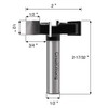 CNC Spoilboard Surfacing Router Bit, 1/2 Inch Shank Slab Flattening