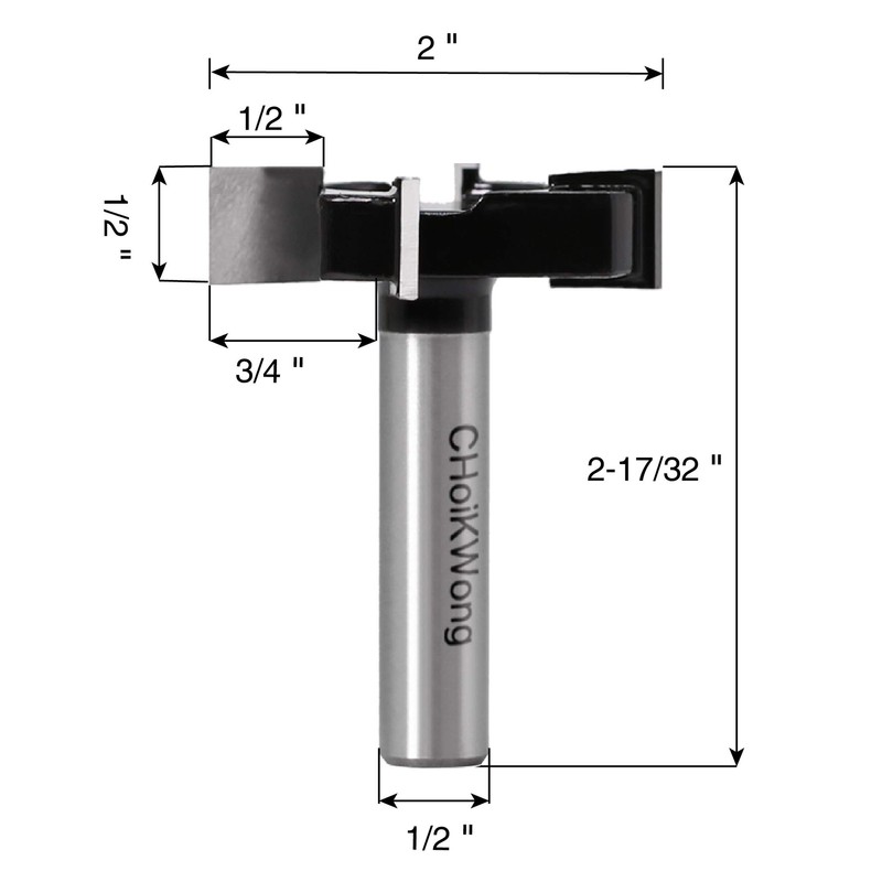 CNC Spoilboard Surfacing Router Bit, 1/2 Inch Shank Slab Flattening