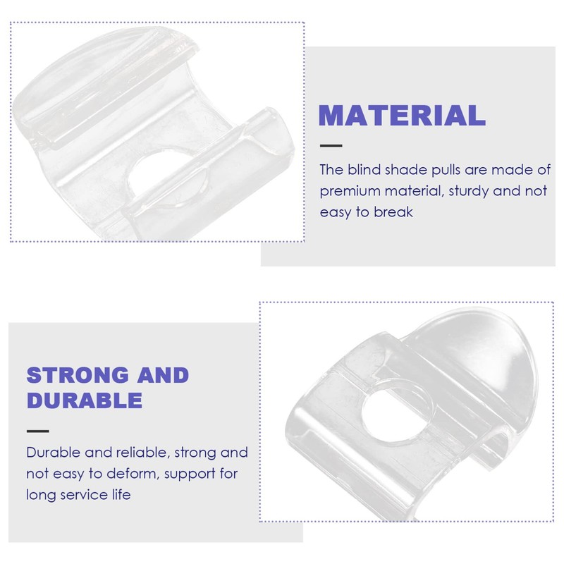 DOITOOL 8pcs Shade Clips for Window Blinds - Plastic Clear
