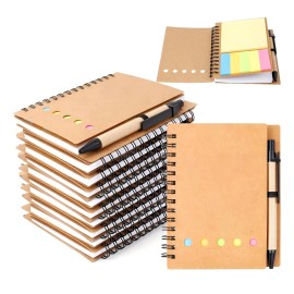 Libreta De Notas Ecológica Con Marcador Nota Adhesiva 15 Pzs