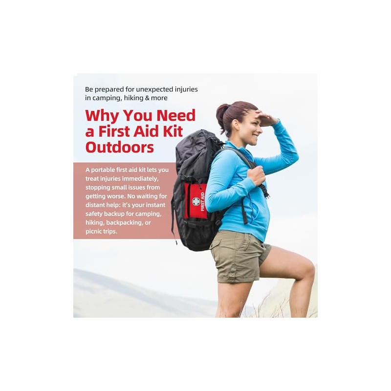 Mini First Aid Kit with 110 Essential Supplies for Home