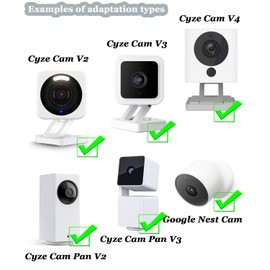 HIGCPTP 2Pack Metal Wall Mount Bracket for Wyze Cam Pan V3/V2, Wyze Cam V4/V3/V2, VHB Stick On,No Drilling Mounting Bracket for Wyze Get The Best View,Two Ways Installation