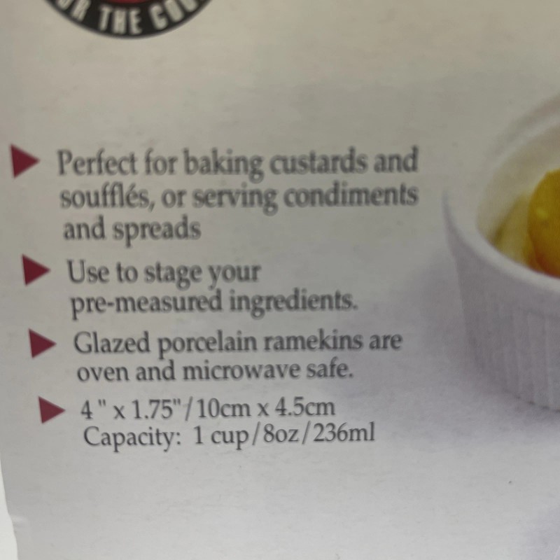 Norpro One Norpro una 8oz Porcelain Ramekin Replacement Or Additional,