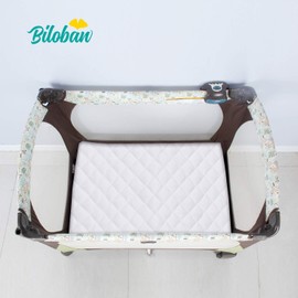 Pack N Play Playard Mattress Pad Cover for Pack and Play Mattress, Premium Bamboo, Smooth & Soft Mattress Covers for Mini / Portable Crib Mattress,White