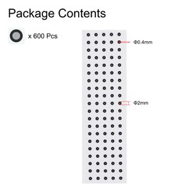sourcing map 600 Pcs 3D Scanner Markers 0.4mm Low Reflective 3D Scanning Dots 3D Tracking Dots Reference Point 3D Target Diffuse Reflection Markers for Camera-based 3D Scanners(0.4x2mm)