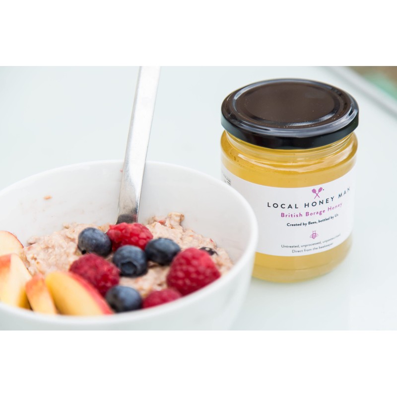 Local Honey Man British/Local Unpasteurised British Borage Honey, 340g