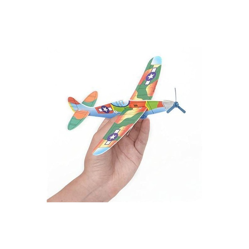 Rhode Island Novelty 8 Inch Flying Glider Plane, Set of