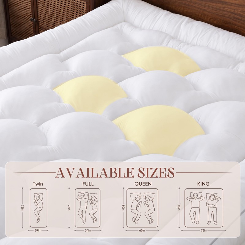 5 Inch Twin Size Memory Foam Mattress Topper, Breathable Cooling