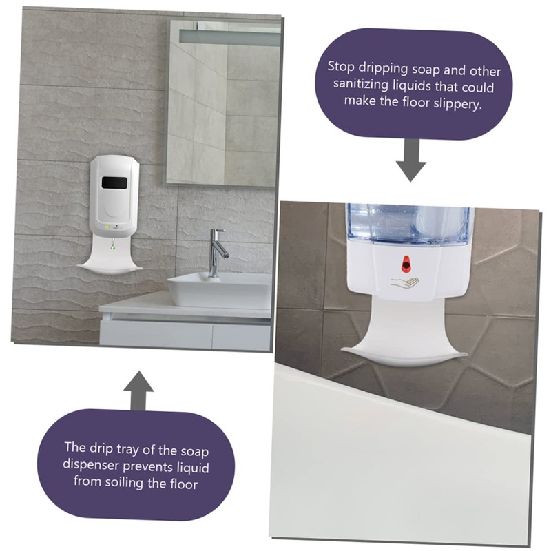 Gatuida 2pcs Anti-Leakage Soap Dispenser Tray Plastic Laundry Drip Catcher