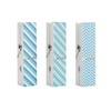 MELANNCO Oversize Clothespin Picture Frame, Blue/White, 3 Piece