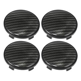 X AUTOHAUX 68mm 2.67" Base Out Dia Car Wheel Center Caps Universal Tyre Hub Cover Carbon Fiber Pattern 4pcs