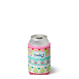 Swig Life Standard Can Coolie, 12oz Can Holder, Neoprene Insulated Cooler with Pocket, Covers for Standard 12 oz Beer Bottles, Beach Accessories for Women (Cookie Jar)
