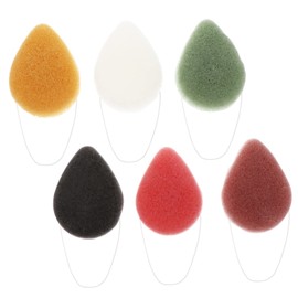 WOONEKY 6pcs Face Wash Sponge Exfoliating Scrubber for Women Makeup Removal Facial Cleansing Puff