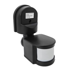 Clearhill 12V PIR Motion Detecto Sensor Switch,Wall Mounted,180° Detection Range,Waterproof,Automatic Dusk to Dawn,for backyards, garages,doorways.(Black)