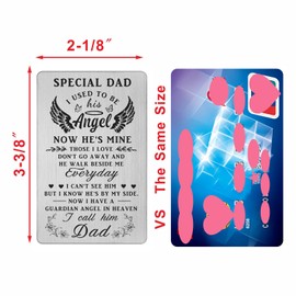 FALOGI Sympathy Cards for Loss of Dad - I Used to Be His Angel Now He's Mine - Dad Memorial Gifts, Loss Bereavement Gifts