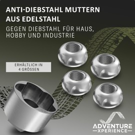 4+1 Anti-Theft Nuts Anti-Theft Security Nut Lock Anti-Theft M6 M8 M10 M12 Stainless Steel (M6, 4 Nuts 1 Lock) 4M6T